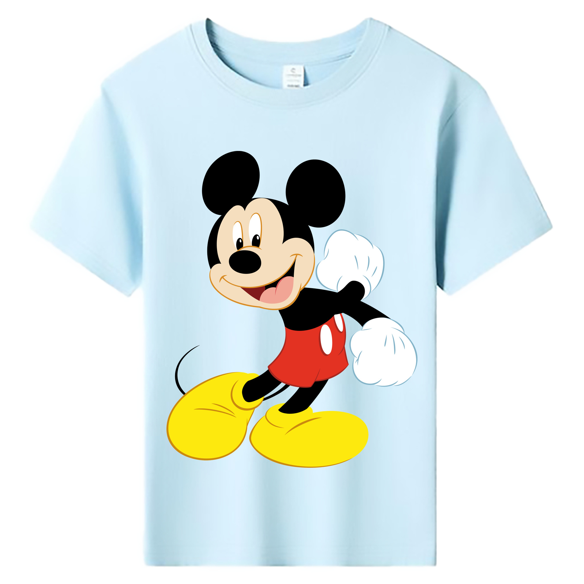 ミッキーマウス Mickey Mouse 綿100％キッズTシャツ（フロントプリント）